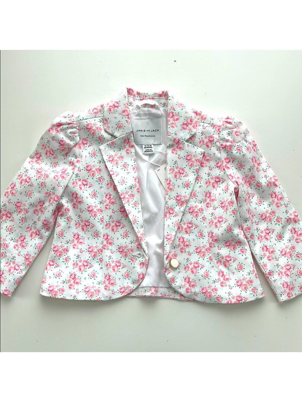 Janie and Jack Floral Sateen Jacket